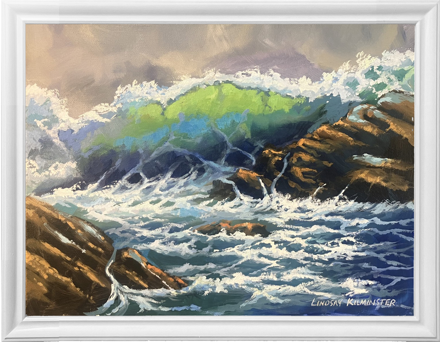 Translucent waves and rocks – The Online Art Gallery